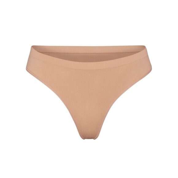 SKIMS Soft Smoothing Seamless Thong - Ochre/1X - Picture 1 of 3